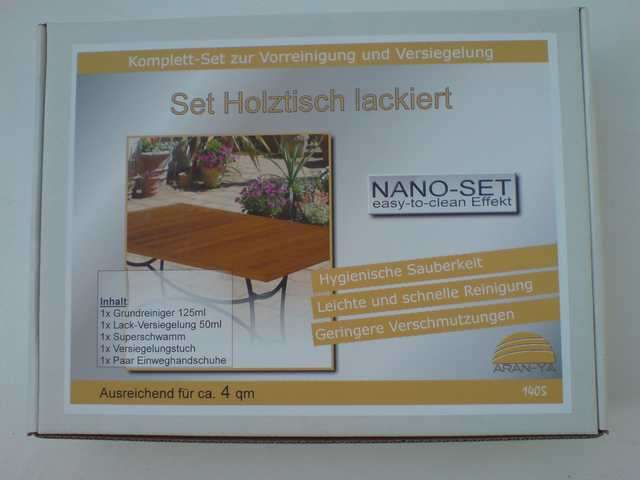 NANO Versiegelungs-Set Holz lackiert mit dem easy-to-clean Effekt